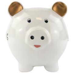 Sparschwein mit Schriftzug