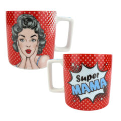 Rote Tasse mit Motiv und Spruch Mama