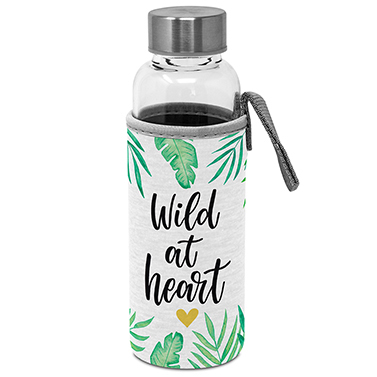 ppd Glasflasche "Wild at Heart" mit Schutzhülle