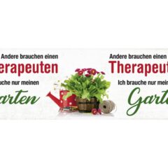 Emaille Becher mit Spruch, Motiv