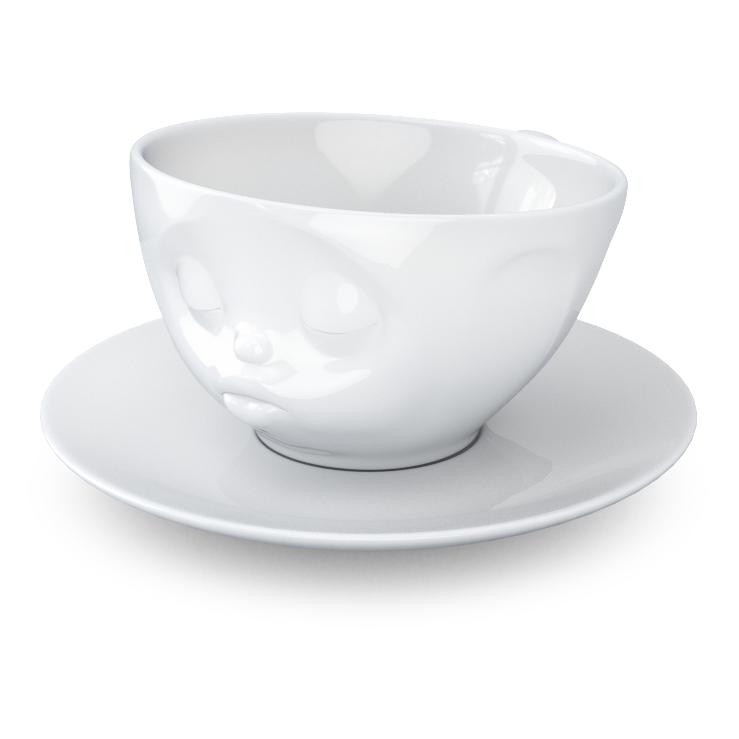 FiftyEight Kaffeetasse "Küssend", Seitlich von oben