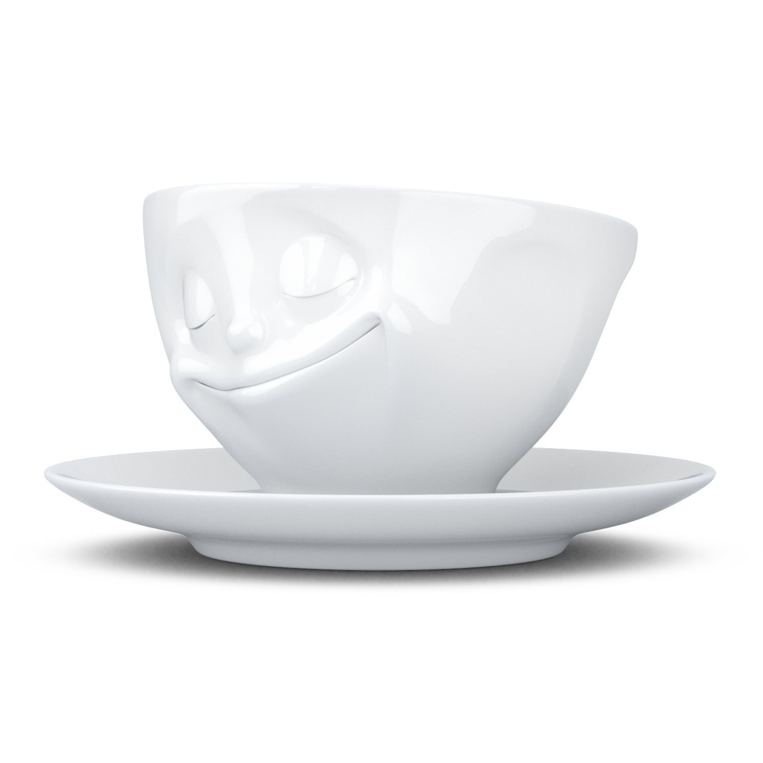 FiftyEight Kaffeetasse "Glücklich", Seitlich