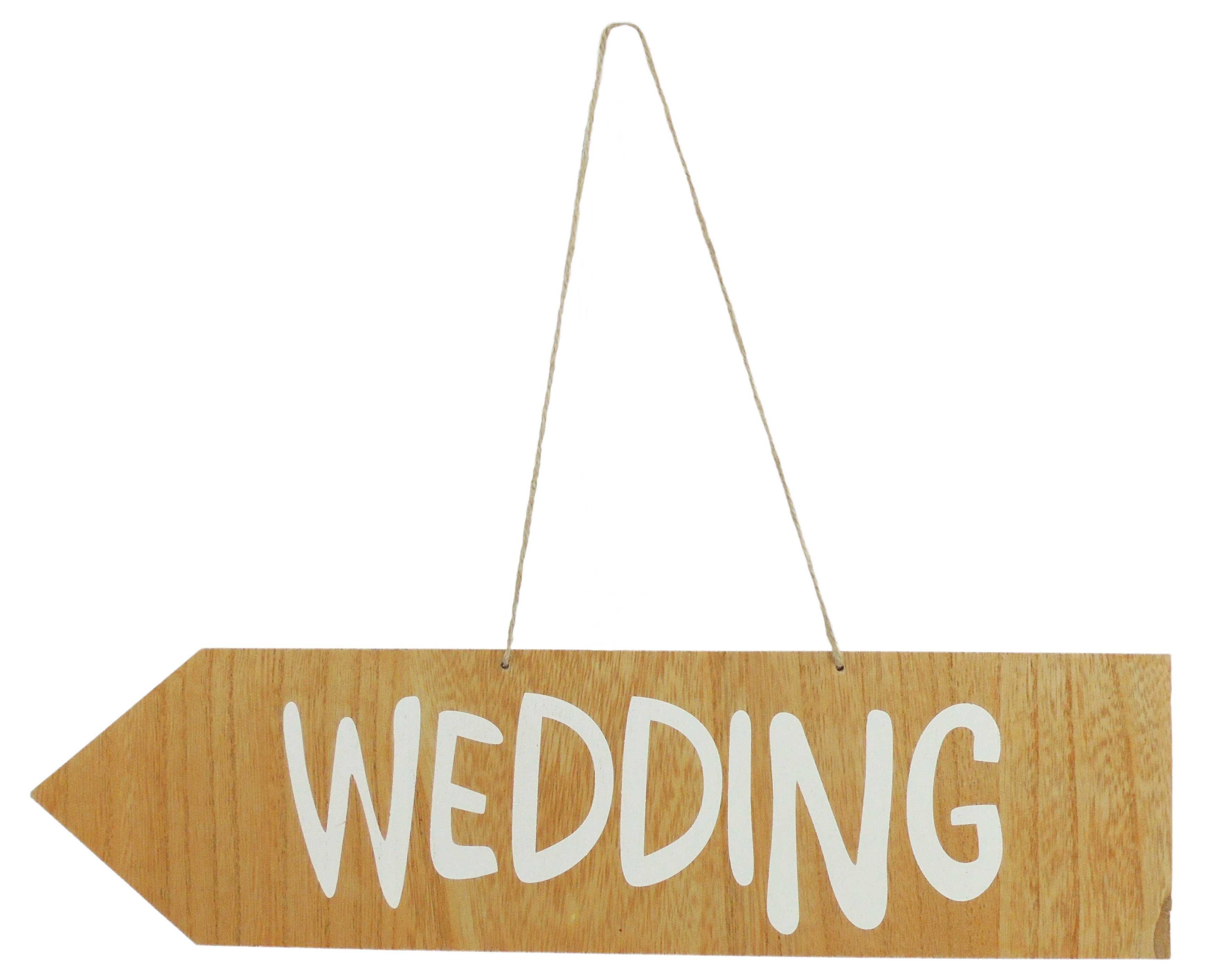 Holz-Schild "Wedding", beidseitig bedruckt