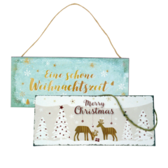 Blech-Schild – Eine schöne Weihnachtszeit / Merry Christmas