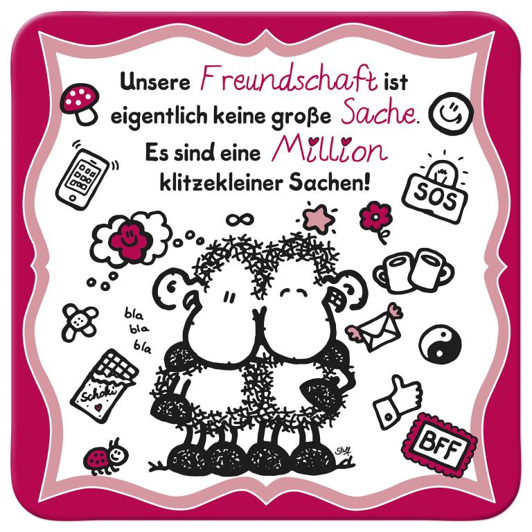 Sheepworld Untersetzer "Unsere Freundschaft"