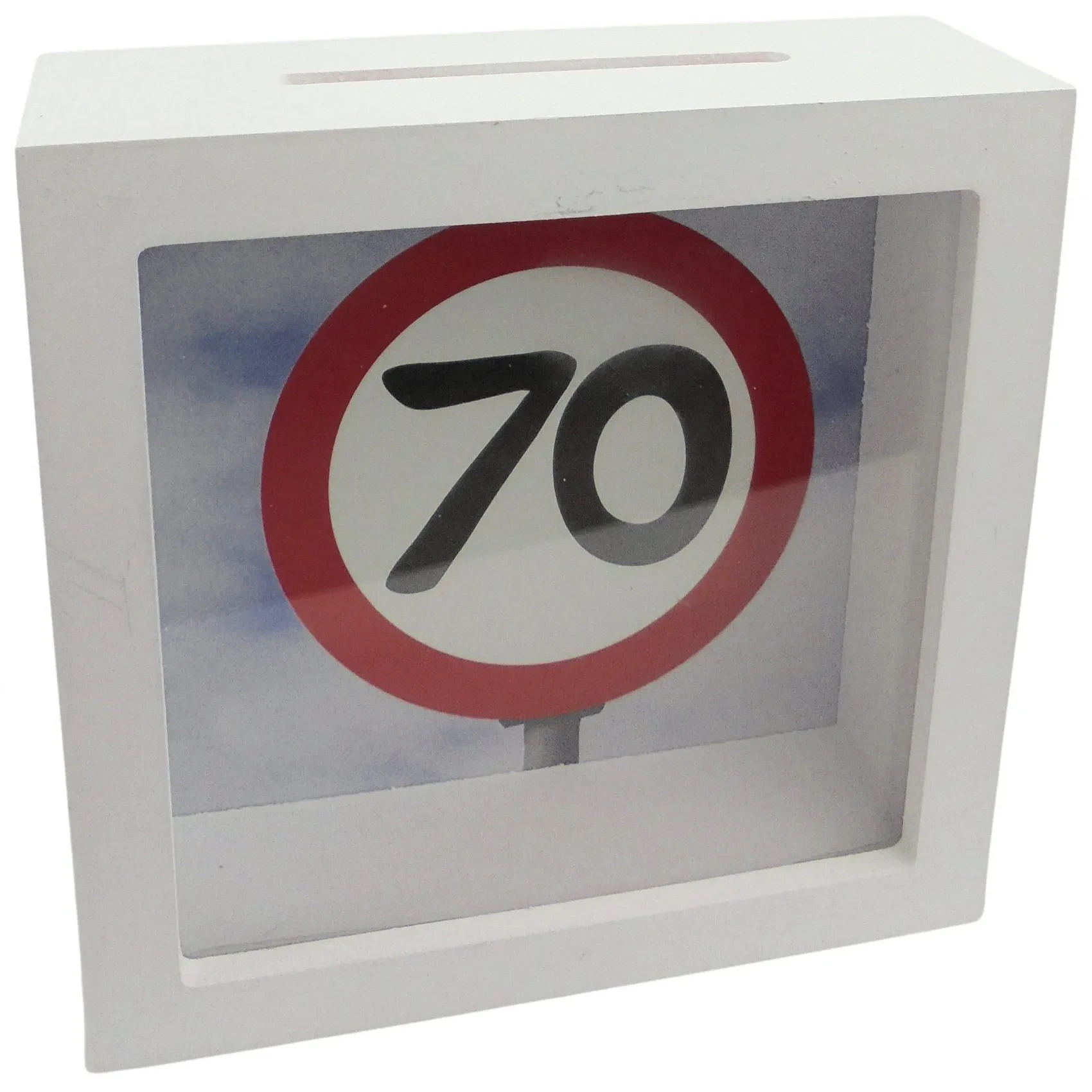 Spardose "70" mit Glasfront