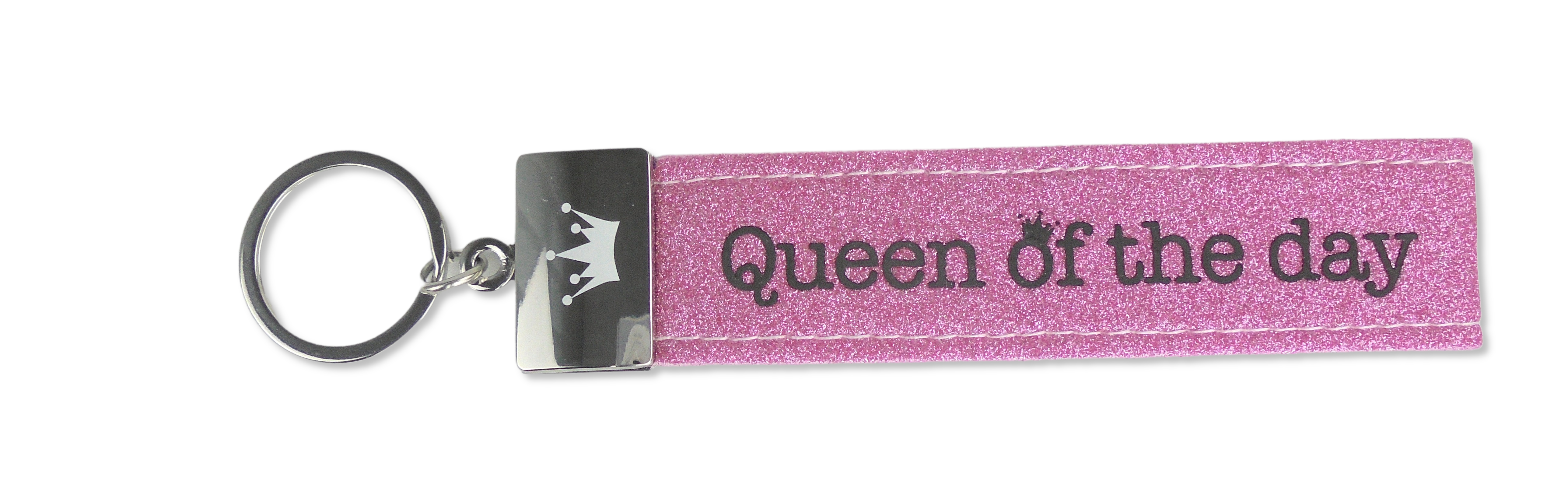 Glücksfilz Anhänger glitzernd in rosa "Queen of the day"