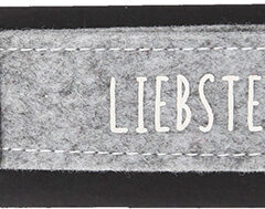 Glücksfilz Anhänger in grau