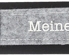 Glücksfilz Anhänger in grau