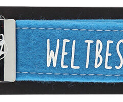 Glückfilz Anhänger in blau