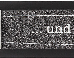 Glücksfilz Anhänger glitzernd in schwarz