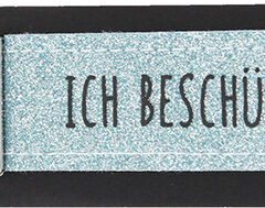 Glücksfilz Anhänger glitzernd in hellblau