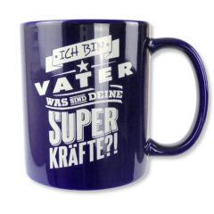 Rahmenlos Tasse in tiefblau "Ich bin Vater"
