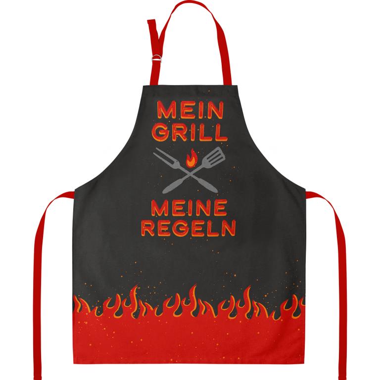 Grillschürze von Sheepworld "Mein Grill - meine Regeln"