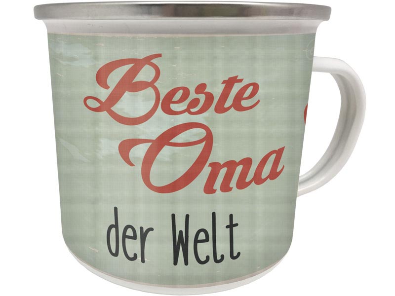 Emaillebecher "Beste Oma der Welt"