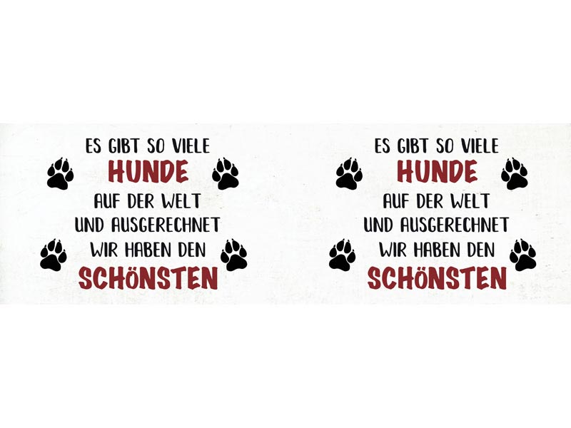 Emaillebecher "Es gibt so viele Hunde..."