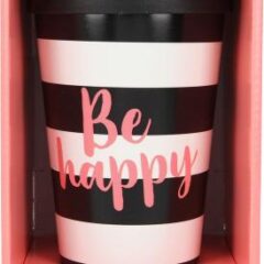 Stylischer To-Go-Becher mit Motiv und Spruch