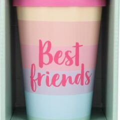 Stylischer To-Go-Becher mit Motiv und Spruch