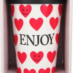 Stylischer To-Go-Becher mit Motiv und Spruch