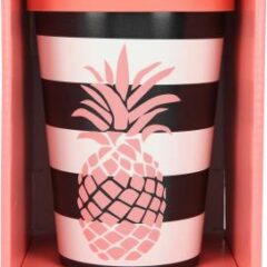 Stylischer To-Go-Becher mit Motiv und Spruch