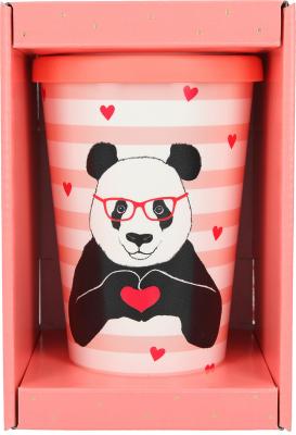 Stylischer To-Go-Becher mit Motiv und Spruch "Panda"