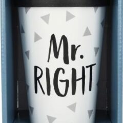 Stylischer To-Go-Becher mit Motiv und Spruch