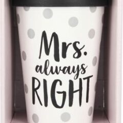 Stylischer To-Go-Becher mit Motiv und Spruch