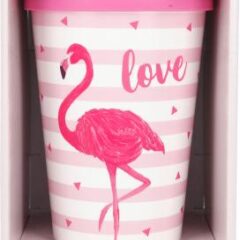 Stylischer To-Go-Becher mit Motiv und Spruch