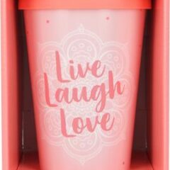 Stylischer To-Go-Becher mit Motiv und Spruch