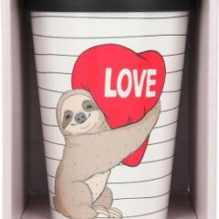 To-Go-Becher mit Spruch - Love - mit Faultier