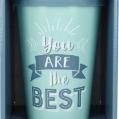 Blauer To-Go-Becher mit Spruch - You are the Best