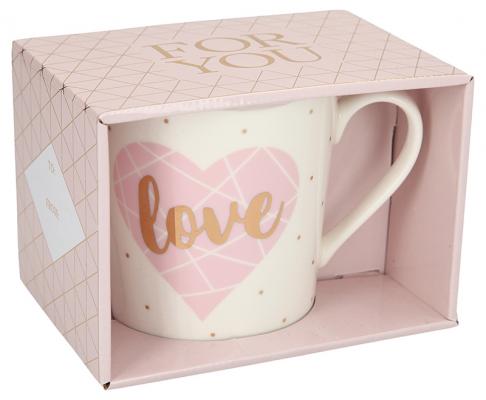 Porzellan-Becher mit Goldverzierung „Love“ Gold