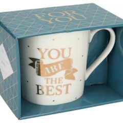 Porzellan-Becher mit Goldverzierung „You are the best“ Gold