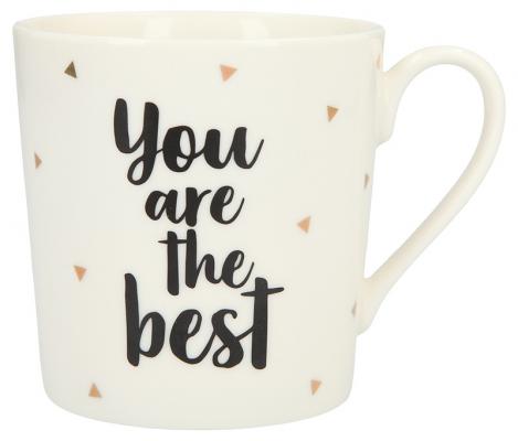 Porzellan-Becher mit Goldverzierung „You are the best“