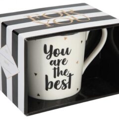 Porzellan-Becher mit Goldverzierung „You are the best“