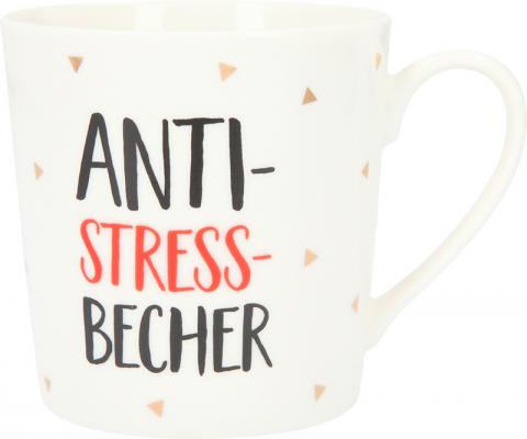 Porzellan-Becher mit Goldverzierung „Anti-Stress-Becher“