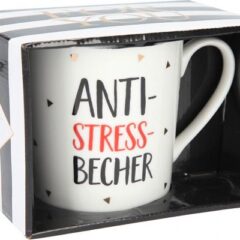 Porzellan-Becher mit Goldverzierung „Anti-Stress-Becher“