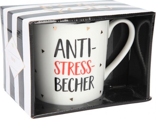 Porzellan-Becher mit Goldverzierung „Anti-Stress-Becher“