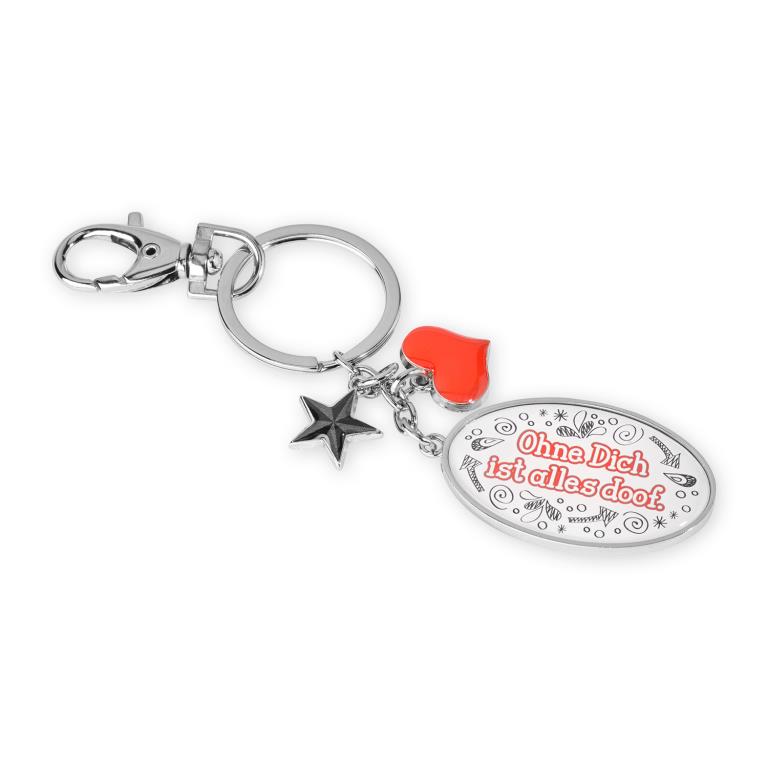 Taschenanhänger „Ohne Dich ist alles doof“