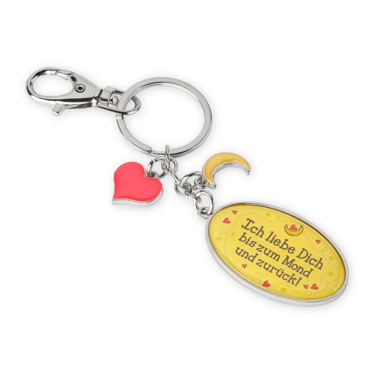 Taschenanhänger „Liebe bis zum Mond“