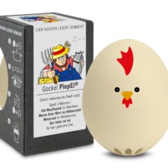 Gockel PiepEi – Eieruhr zum Mitkochen mit Verpackung