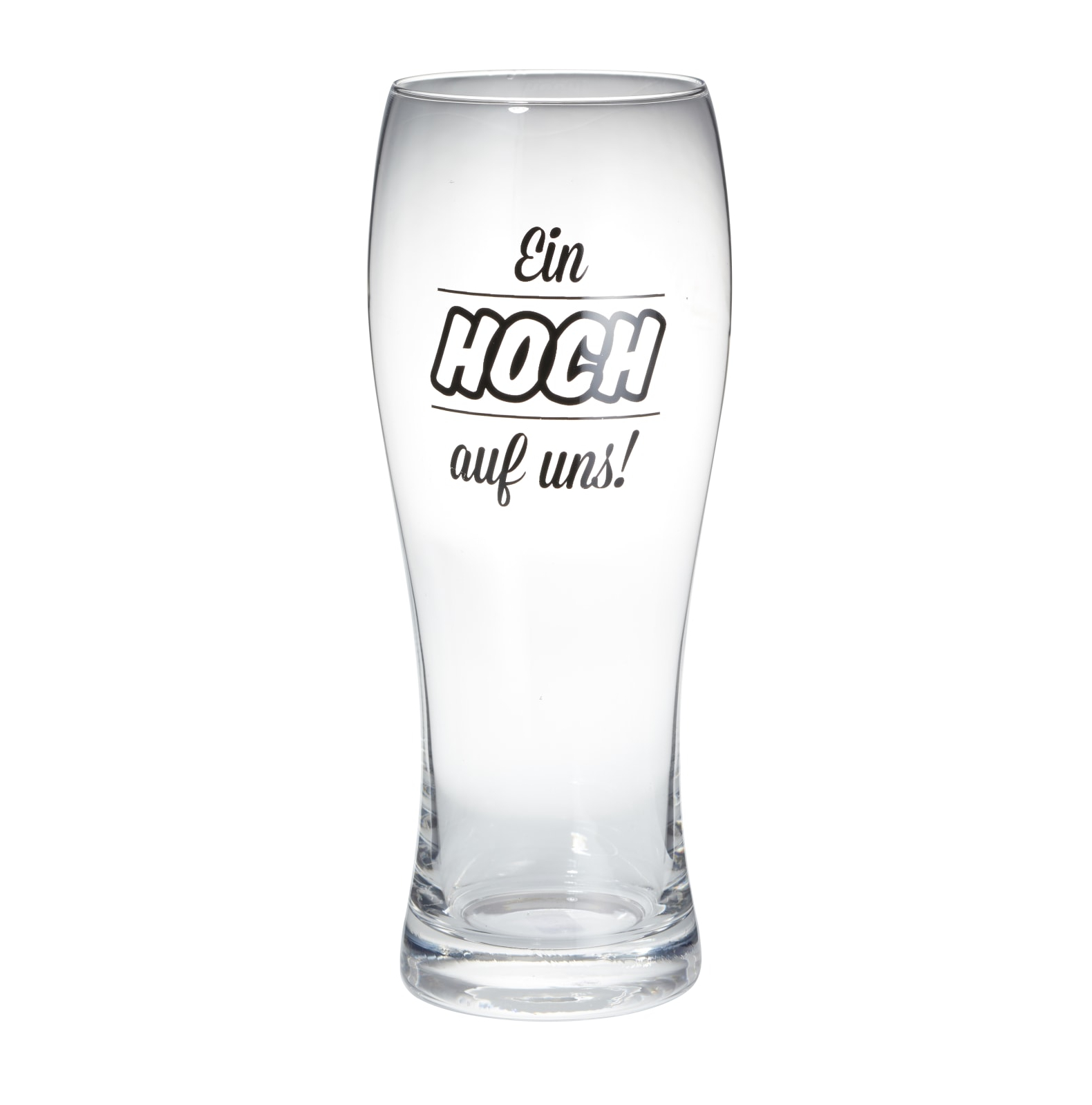 0,5 l Weizen-Bierglas mit Spruch "Ein HOCH auf uns!"