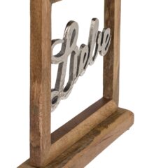 Silberner Metall-Schriftzug