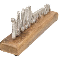 Silberner Metall-Schriftzug