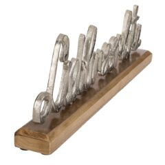 Silberner Metall-Schriftzug