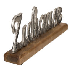 Silberner Metall-Schriftzug