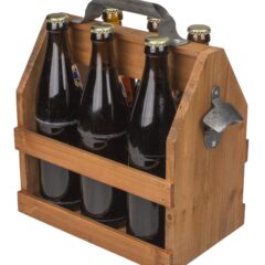Flaschenhalter mit Flaschenöffner für 6 Flaschen (0,5L, Longneck)
