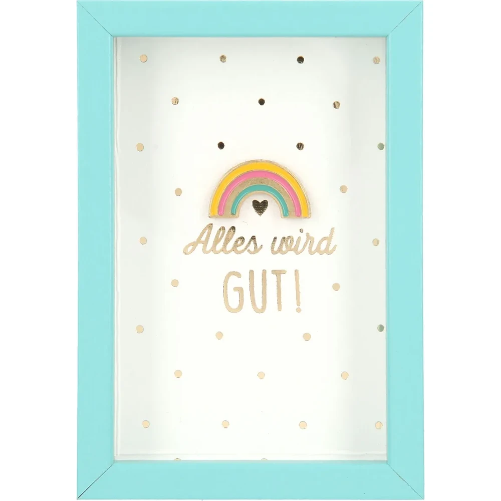 Mini-Bilderrahmen mit Schriftzug „Alles wird GUT!“
