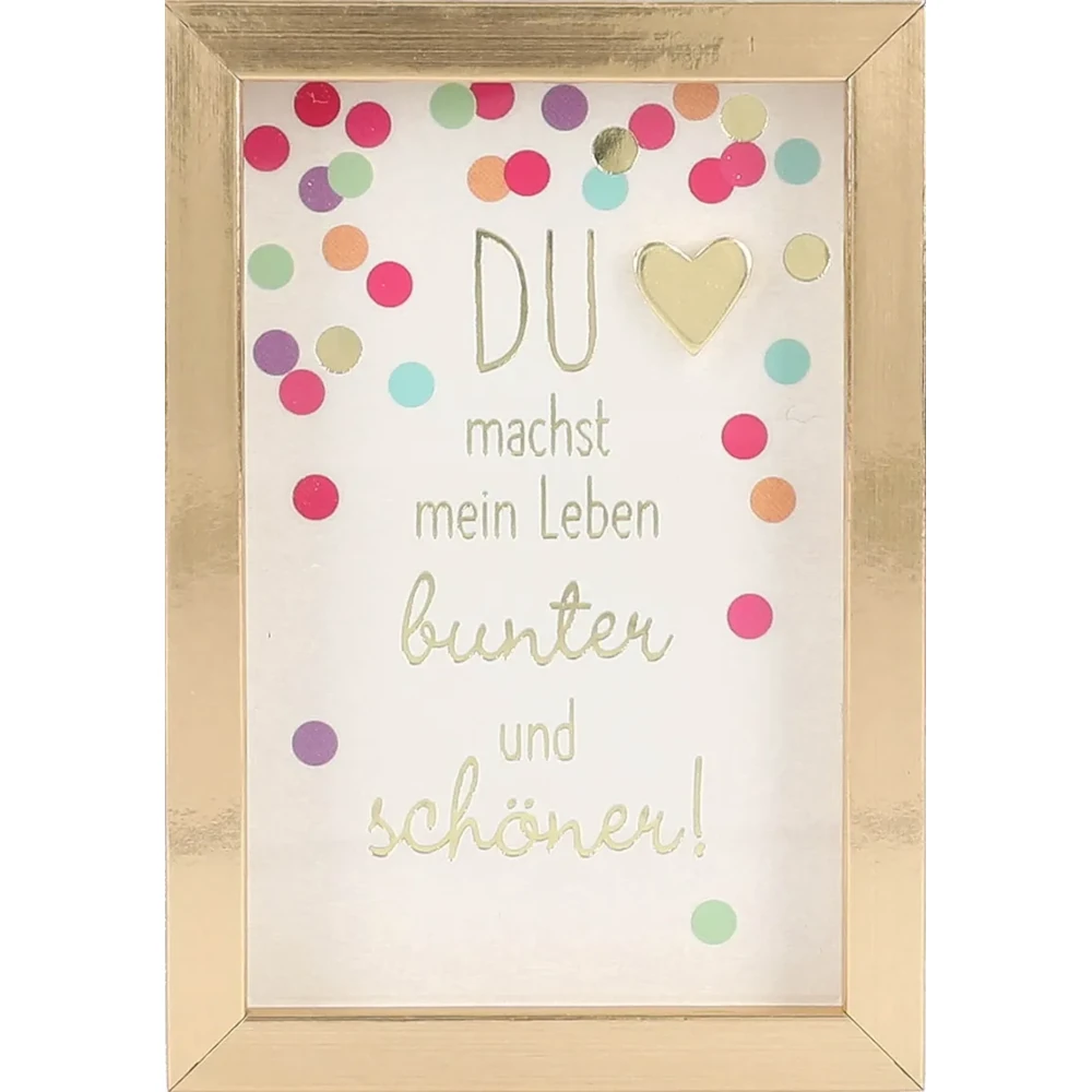 Mini-Bilderrahmen mit Schriftzug "Du"