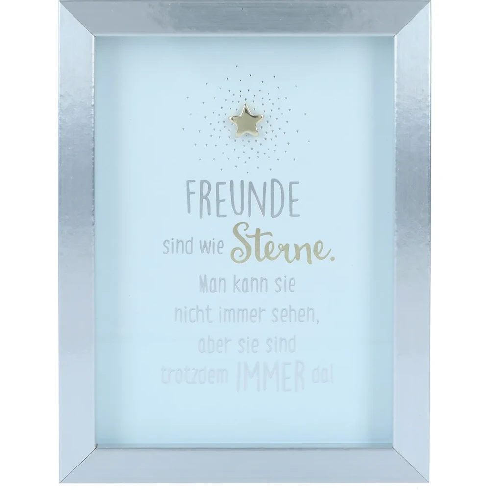 Mini-Bilderrahmen "Freunde sind wie Sterne" Silber